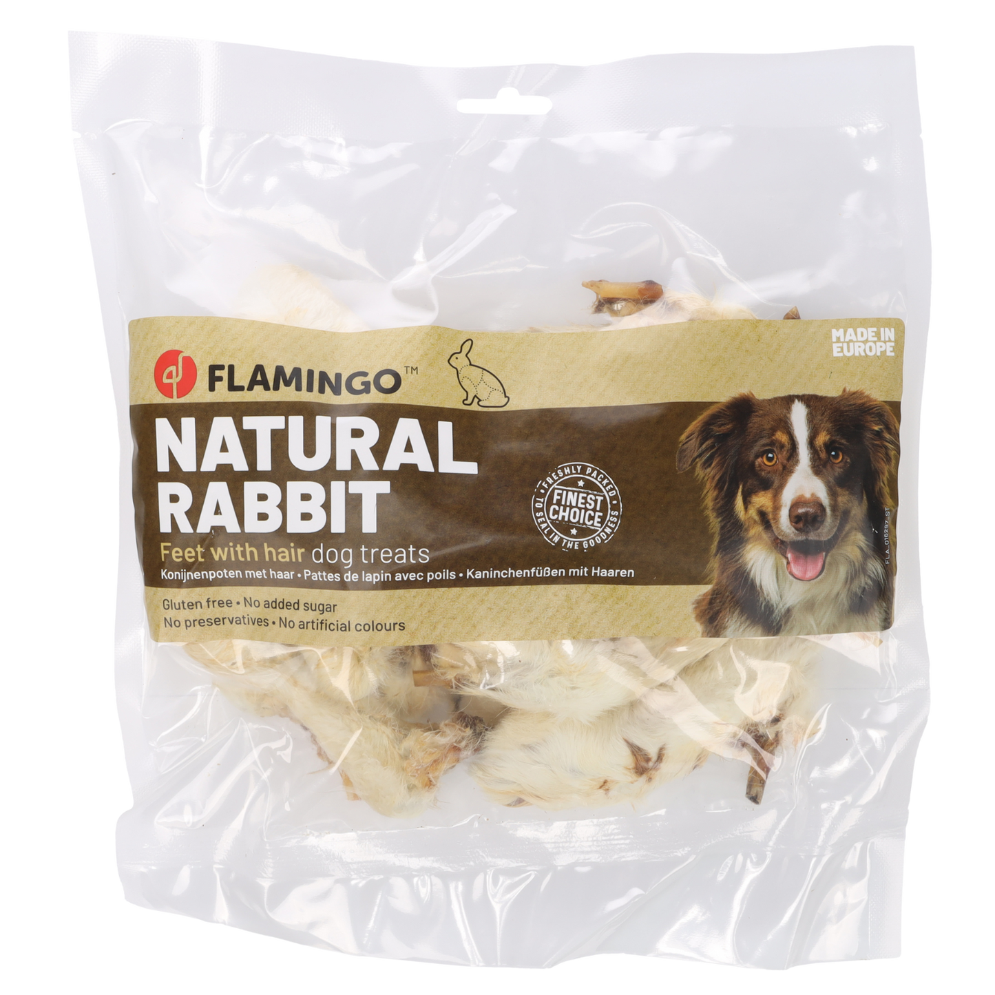 Konijnenpoten met haar