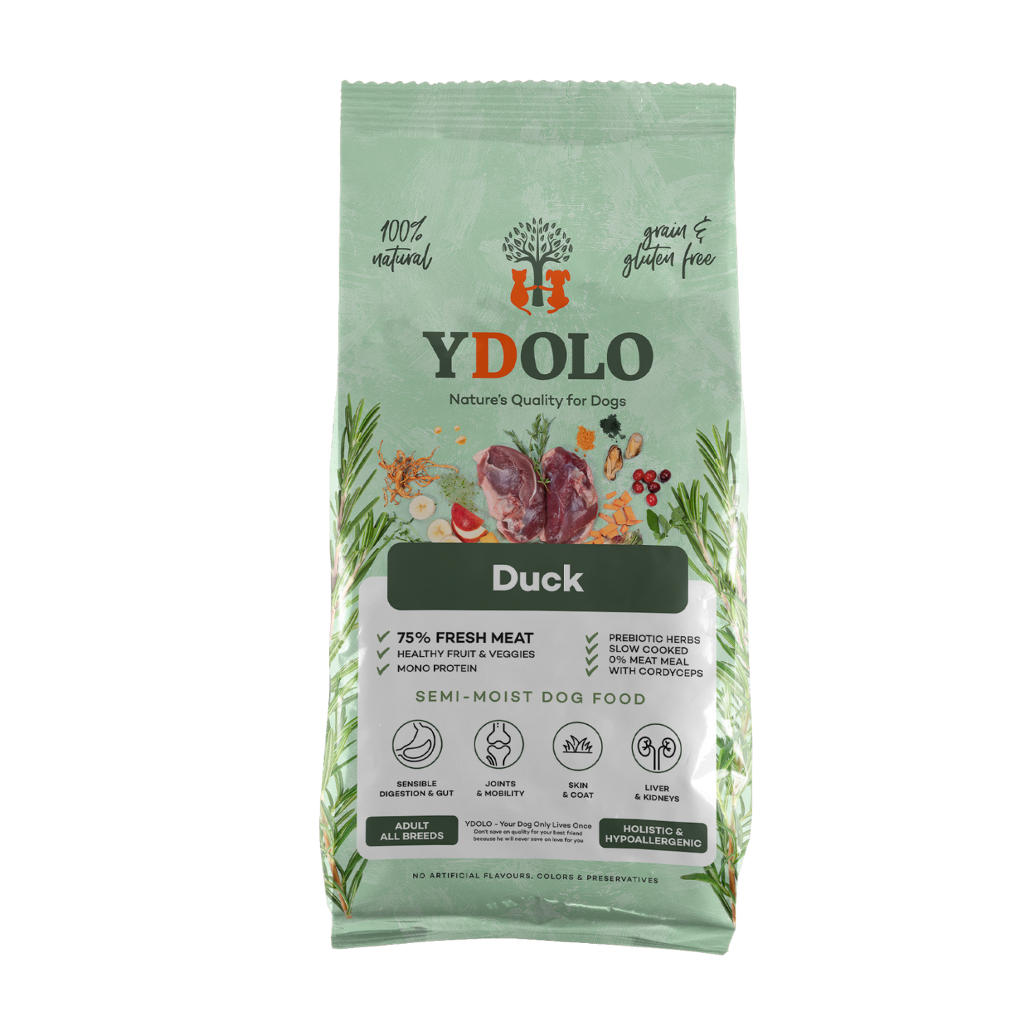 Ydolo dog food - duck - 10kg