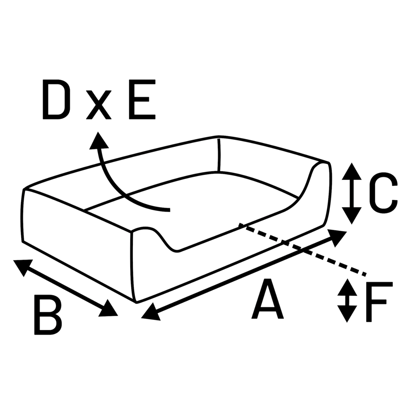 Hondenmand Baldar - geel