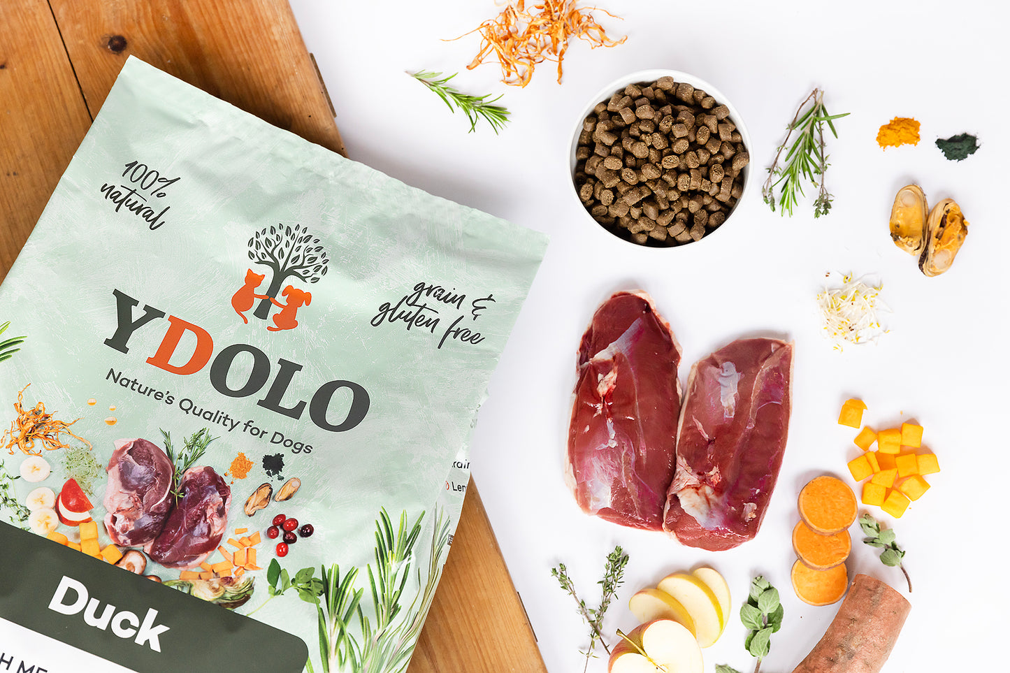 Ydolo dog food - duck - 10kg