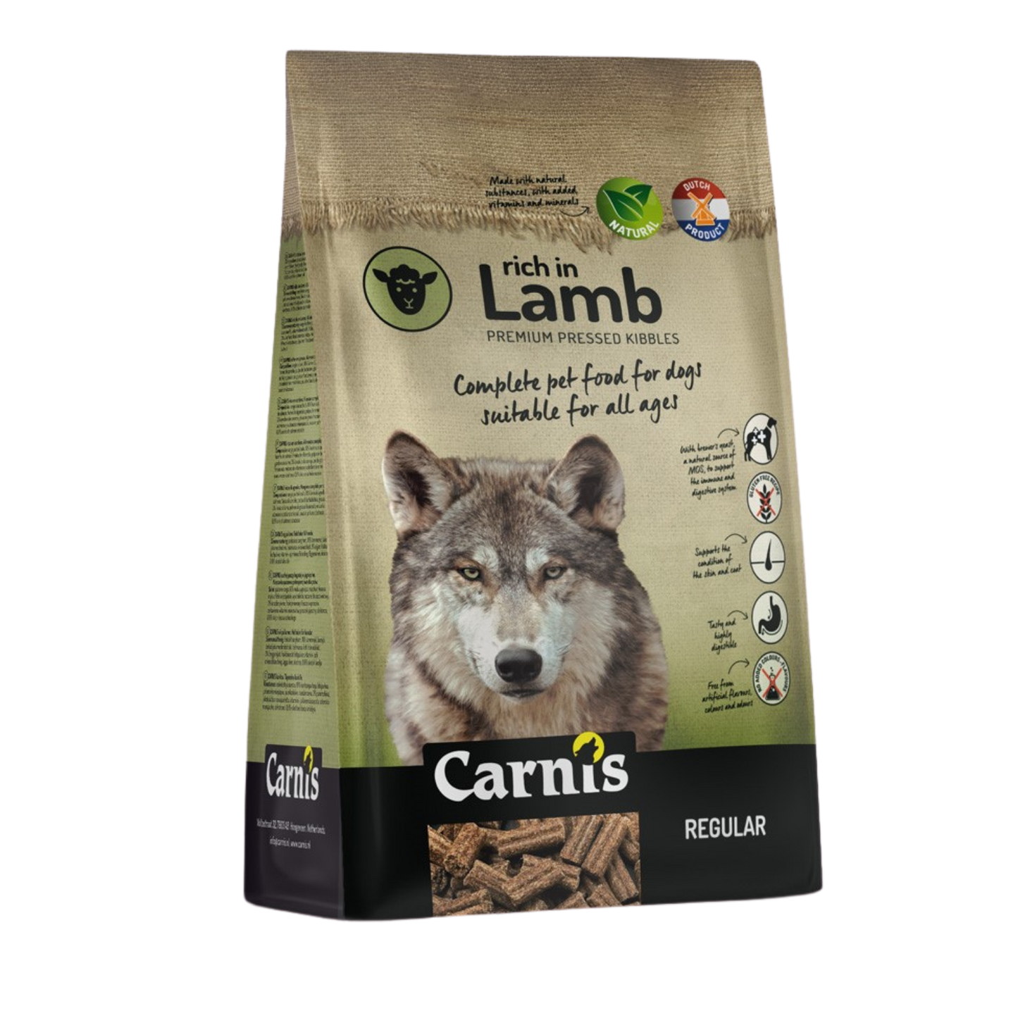 Carnis pressed dog food - lamb - 12.5kg (regular)