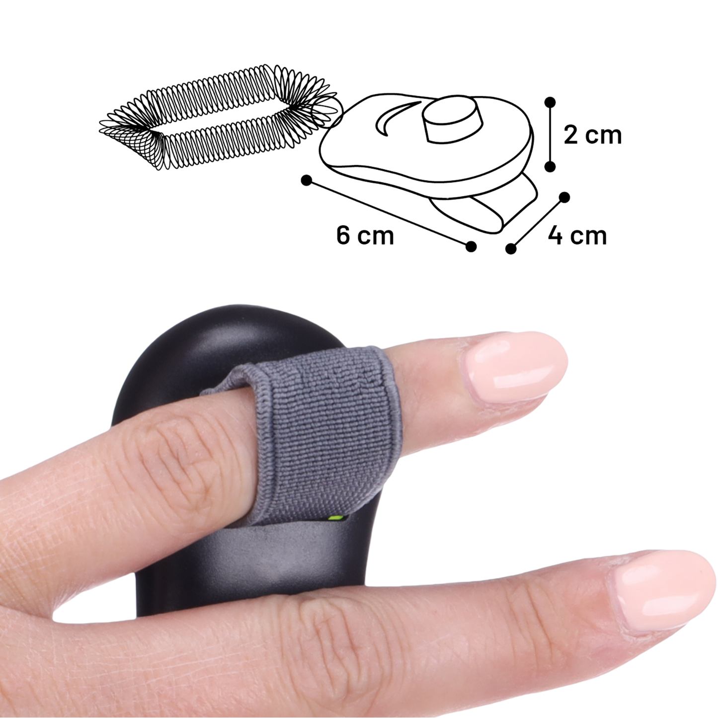 Clicker met vingerband