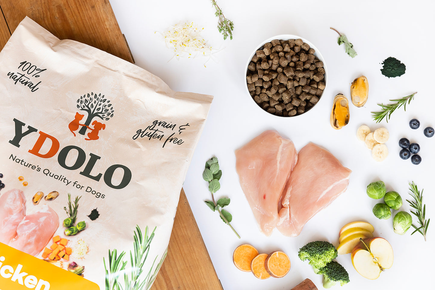 Ydolo hondenbrokken - Kip - 10kg